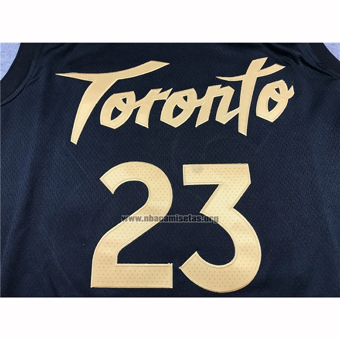 Camiseta Toronto Raptors Fred Vanvleet NO 23 Ciudad 2019-20 Negro